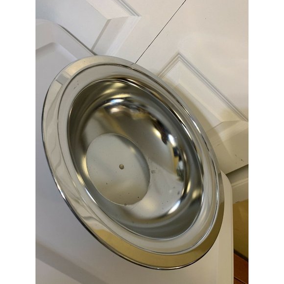 Vintage Kromex‎ USA Chrome 11.5" Round Serving Dish Bowl Catering Hotel Wedding - Picture 9 of 12